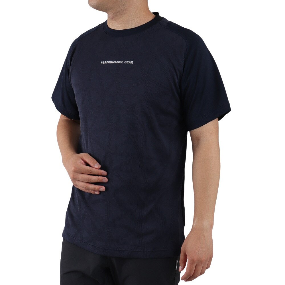  Ｔシャツ メンズ 半袖 ドライプラス 吸汗速乾 バスケ 751PG0ES8200 NVY 【 バスケットボール ウェア 】