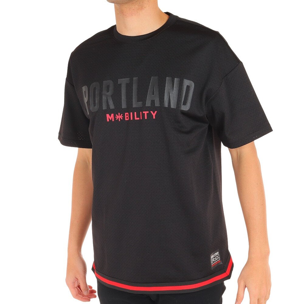  Ｔシャツ メンズ 半袖 PDX メッシュ 751R0EG8284 BLK 【 バスケットボール ウェア 】