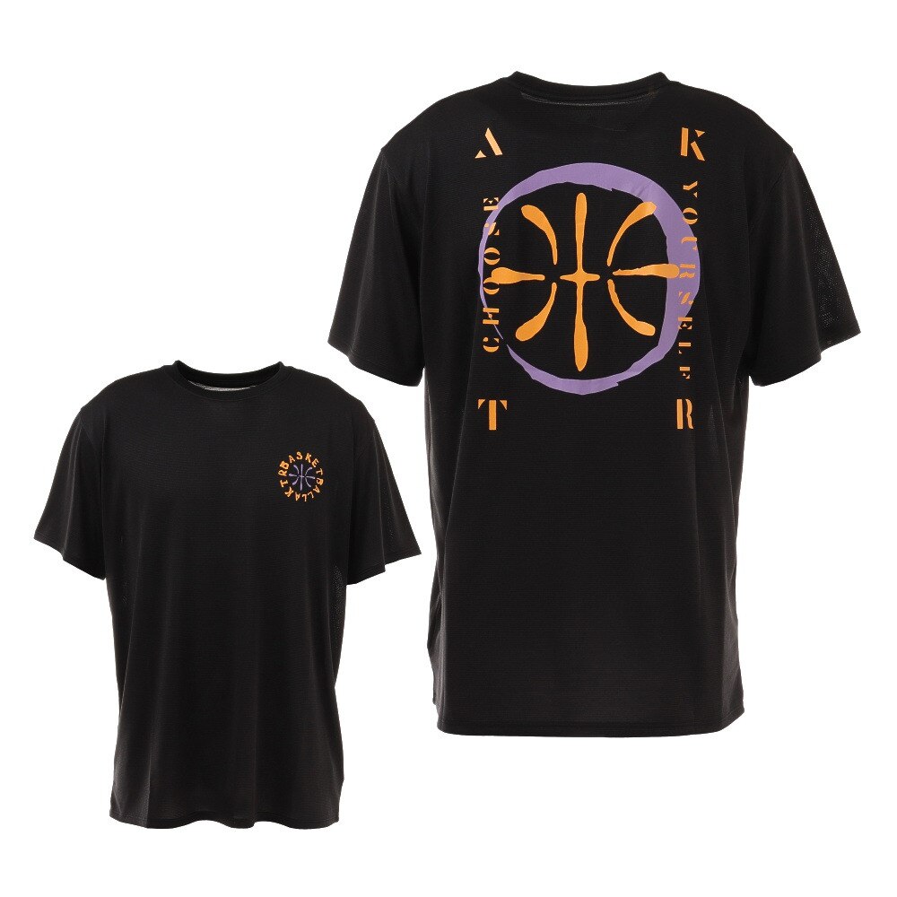  DRAWING BASKETBALL Tシャツ 121-004005 BK