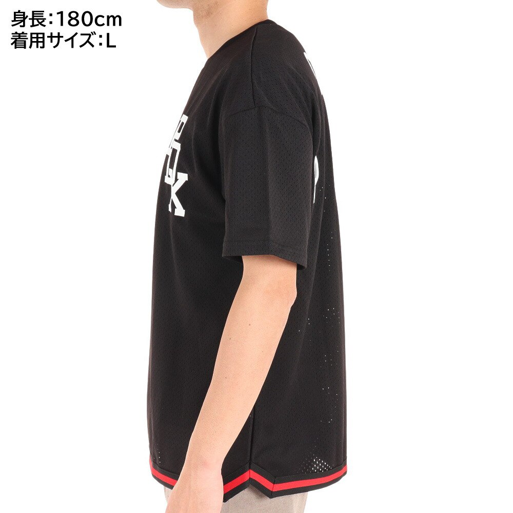 ライズ（RYZ）（メンズ）バスケットボールウェア PDX ショートスリーブメッシュシャツ 751R1EG4515 BLK★★★