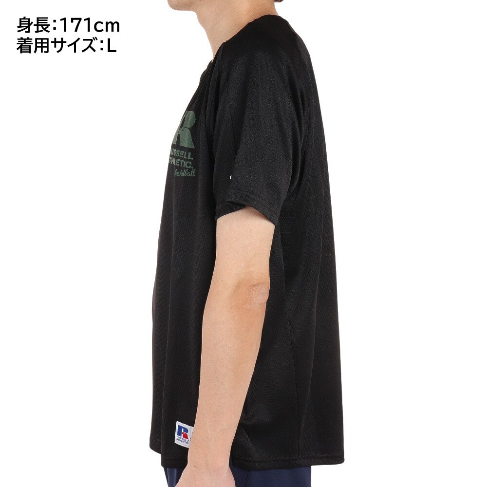 ラッセル（RUSSELL）（メンズ）バスケットボールウェア DRYPOWER PPTシャツ RBBM21S001 BLK