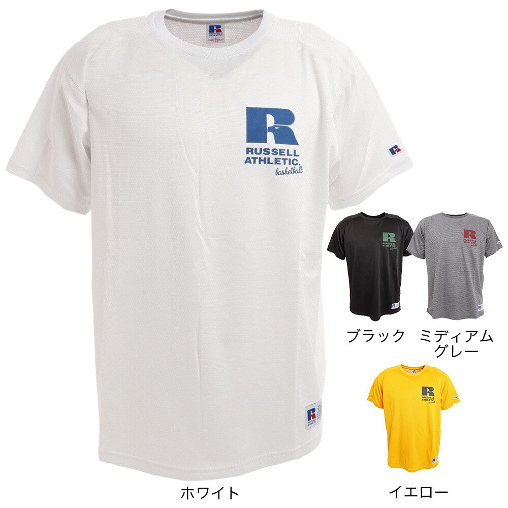 ラッセル（RUSSELL）（メンズ）バスケットボールウェア DRYPOWER PPTシャツ RBBM21S001 BLK