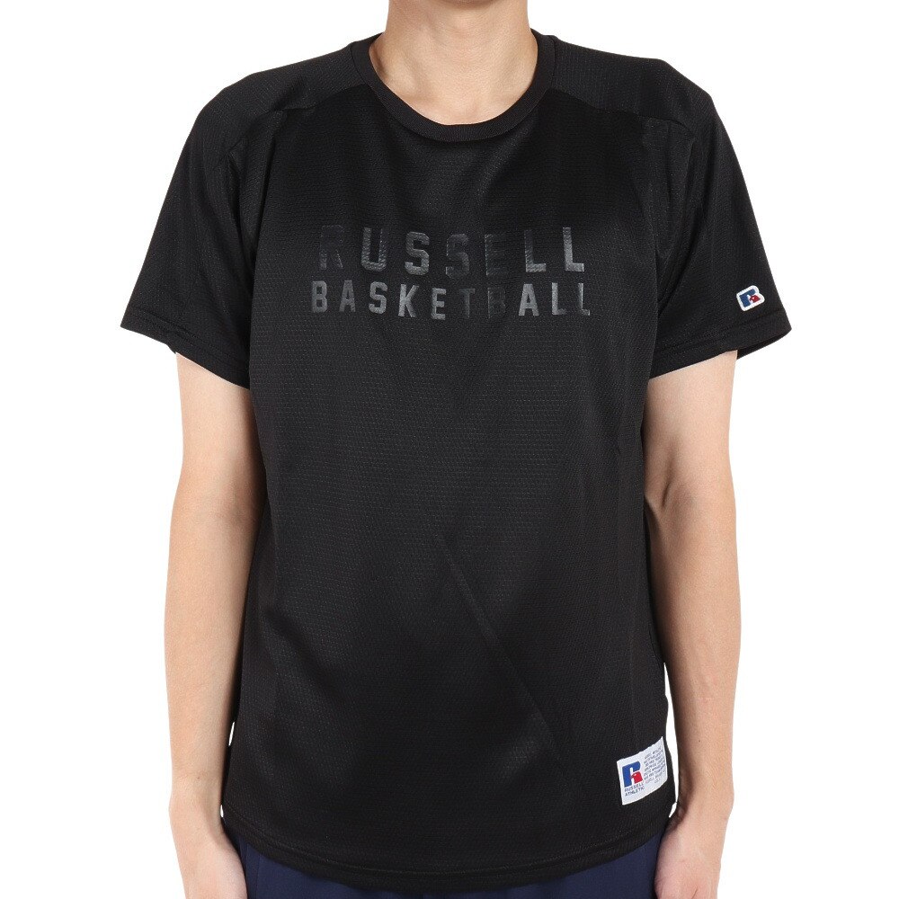 ラッセル（RUSSELL）（メンズ）バスケットボールウェア DRYPOWER PPTシャツ RBBM21S002 BLK