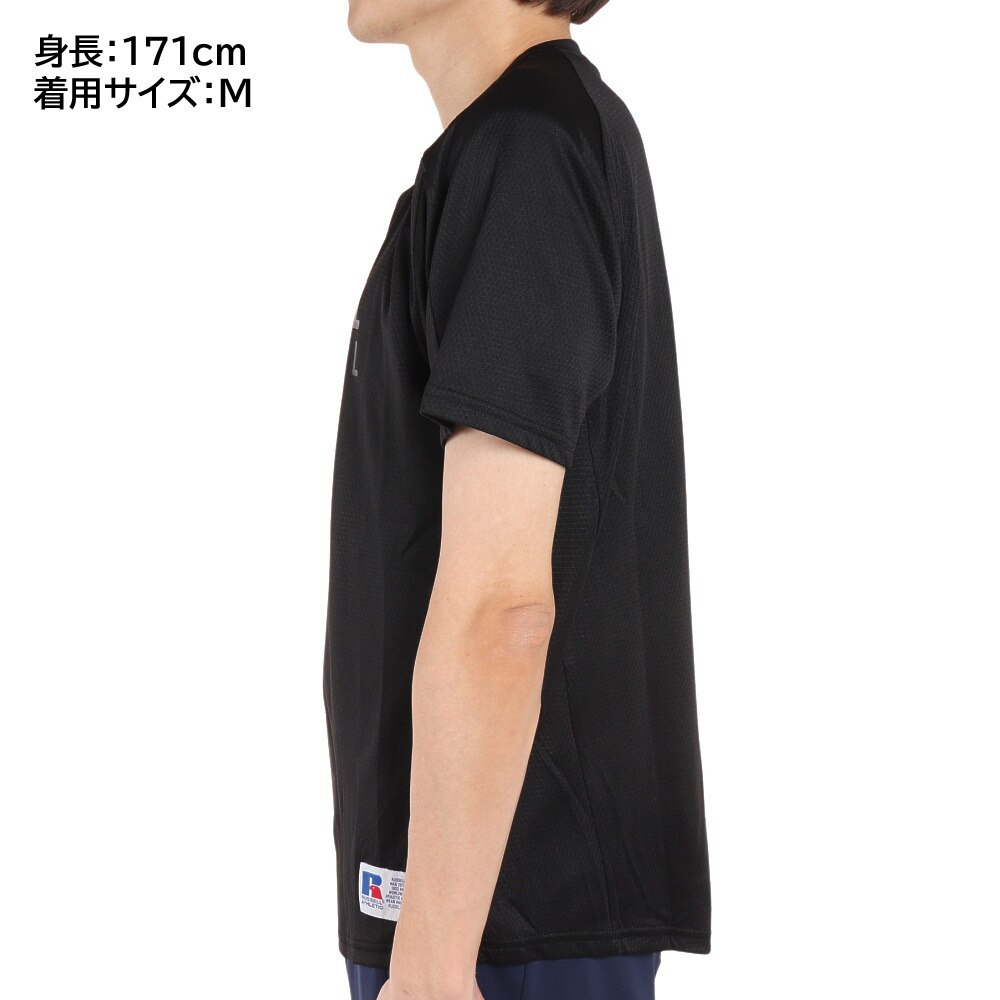 ラッセル（RUSSELL）（メンズ）バスケットボールウェア DRYPOWER PPTシャツ RBBM21S002 BLK