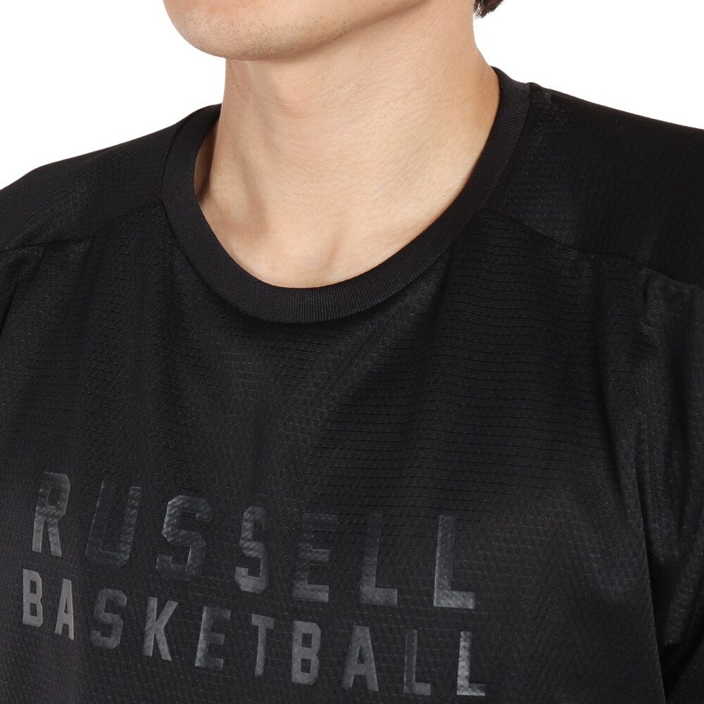 ラッセル（RUSSELL）（メンズ）バスケットボールウェア DRYPOWER PPTシャツ RBBM21S002 BLK