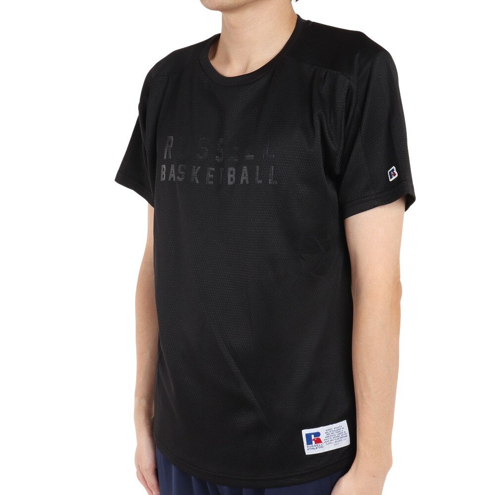 ラッセル（RUSSELL）（メンズ）バスケットボールウェア DRYPOWER PPTシャツ RBBM21S002 BLK