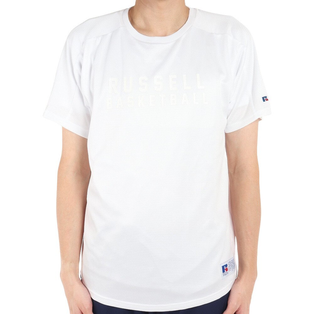 ラッセル（RUSSELL）（メンズ）バスケットボールウェア DRYPOWER PPTシャツ RBBM21S002 WHT