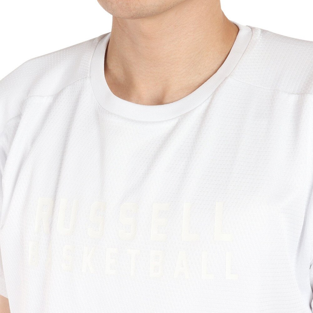 ラッセル（RUSSELL）（メンズ）バスケットボールウェア DRYPOWER PPTシャツ RBBM21S002 WHT