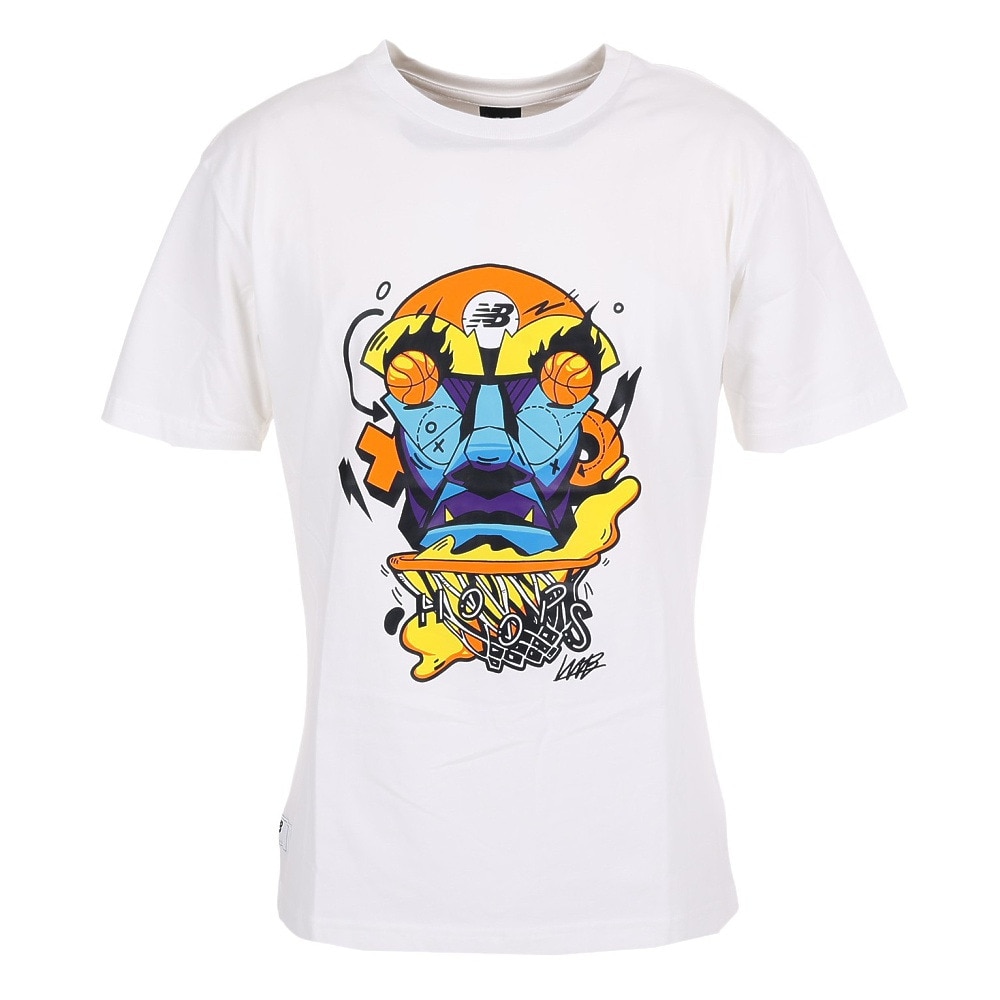 ニューバランス（new balance）（メンズ）バスケットボールウェア Hoops Tシャツ MT13584WT