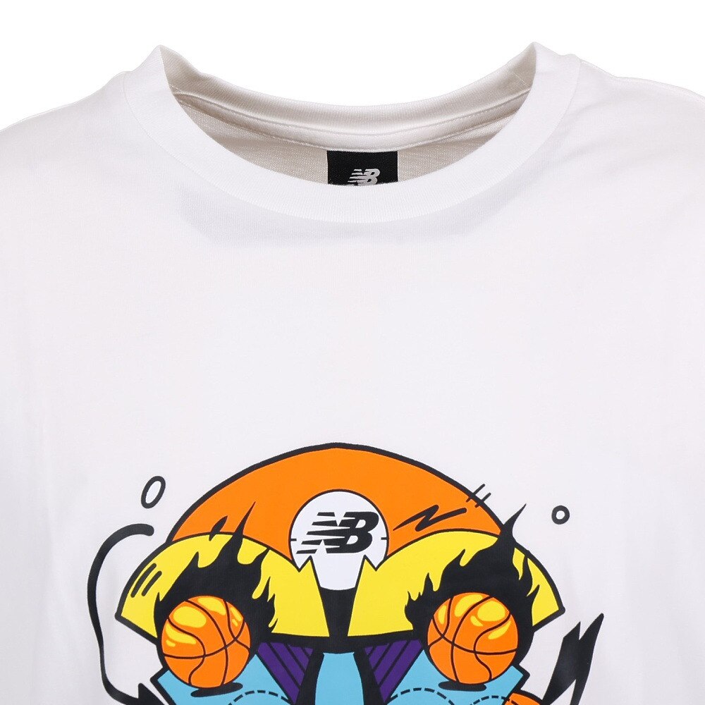 ニューバランス（new balance）（メンズ）バスケットボールウェア Hoops Tシャツ MT13584WT