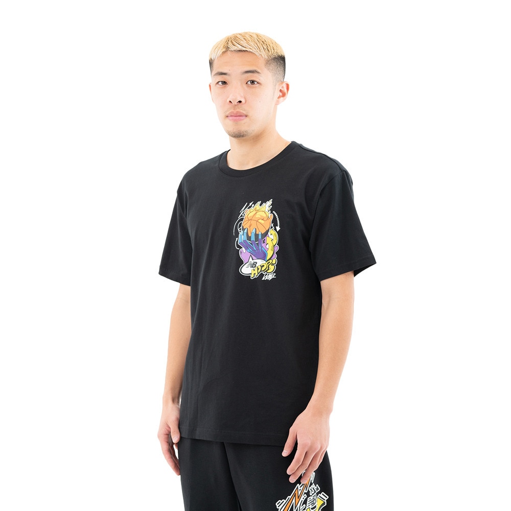 ニューバランス（new balance）（メンズ）バスケットボールウェア Hoops Tシャツ MT13591BK★★★