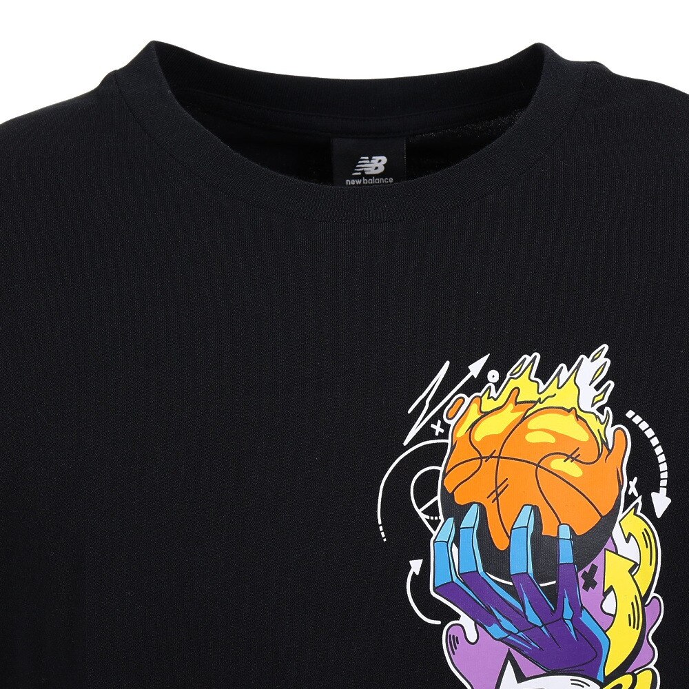 ニューバランス（new balance）（メンズ）バスケットボールウェア Hoops Tシャツ MT13591BK★★★