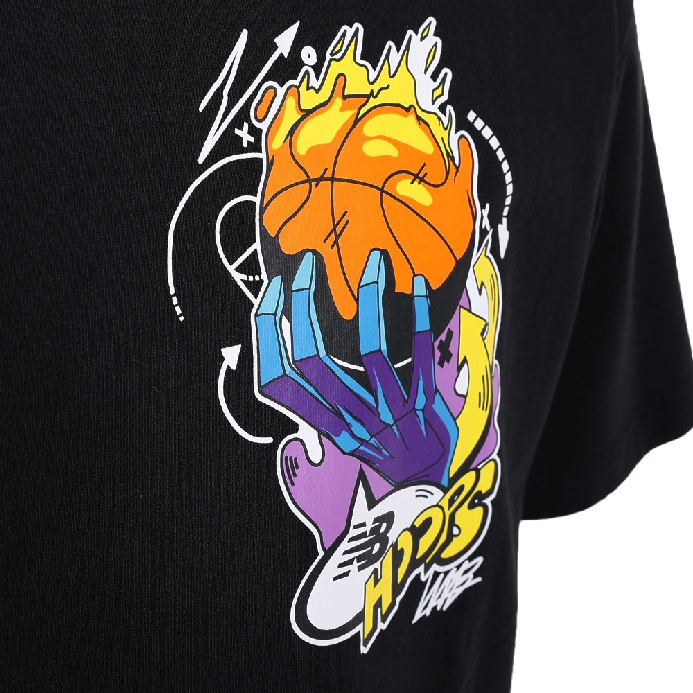 ニューバランス（new balance）（メンズ）バスケットボールウェア Hoops Tシャツ MT13591BK