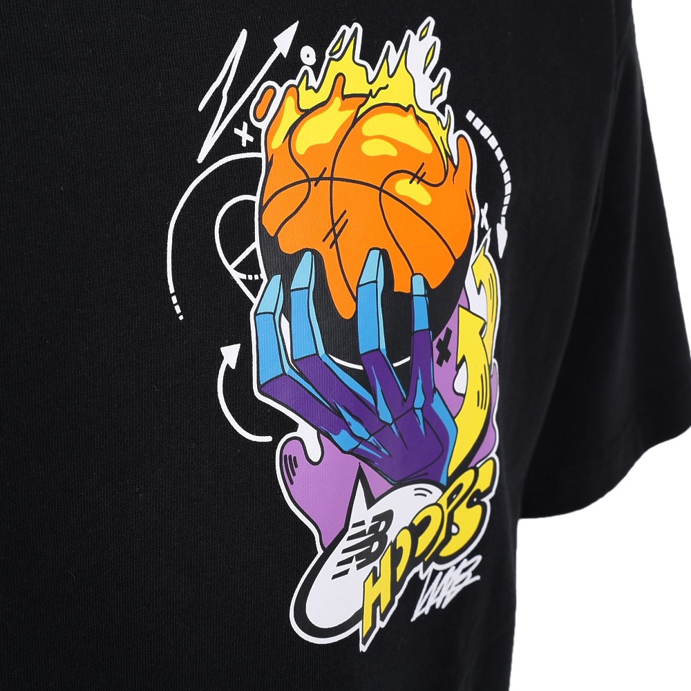 ニューバランス（new balance）（メンズ）バスケットボールウェア Hoops Tシャツ MT13591BK★★★