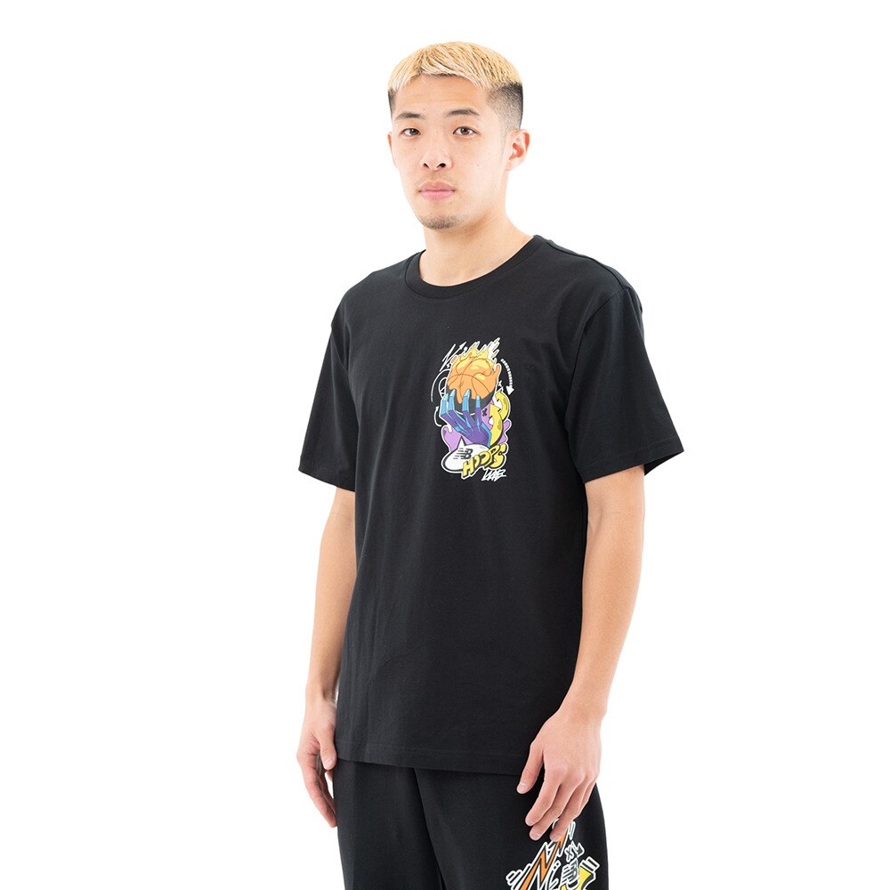 ニューバランス（new balance）（メンズ）バスケットボールウェア Hoops Tシャツ MT13591BK★★★