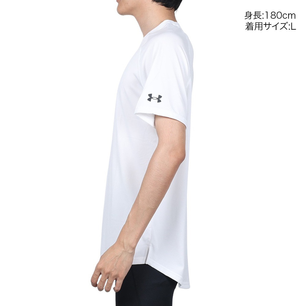 アンダーアーマー（UNDER ARMOUR）（メンズ）バスケットボールウェア ロングショット 半袖Tシャツ 2.0 1371938 100 速乾