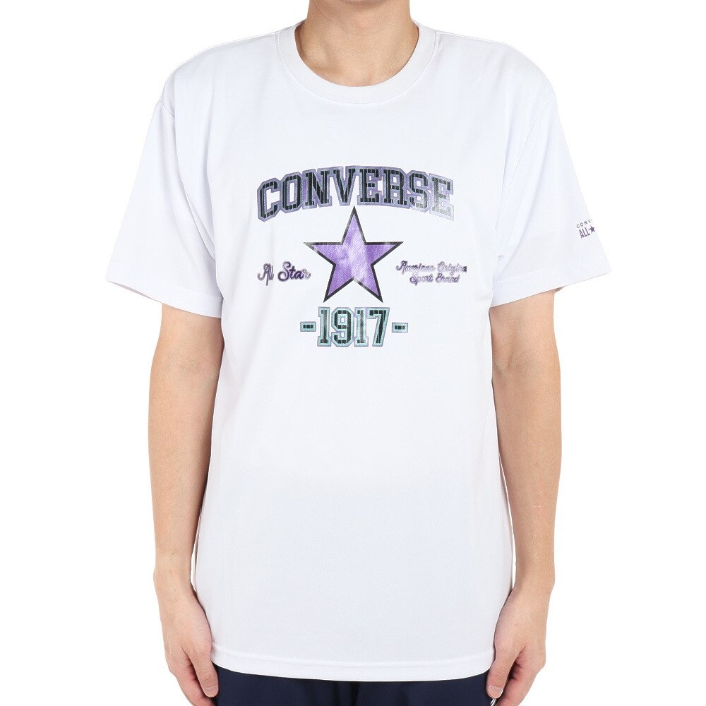 コンバース（CONVERSE）（メンズ）バスケットボールウェア プリントTシャツ CB221360-1100