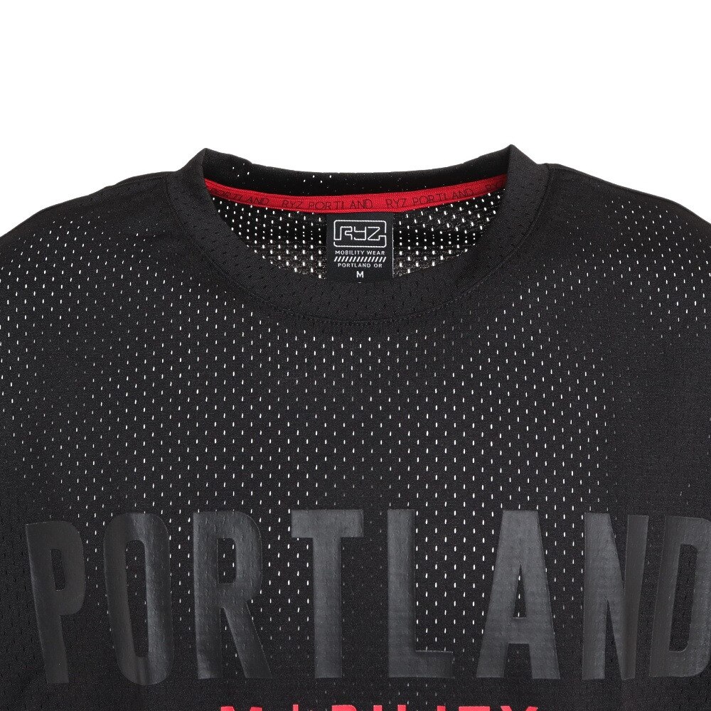 ライズ(RYZ)(メンズ)バスケットボールウェア PDX メッシュ半袖Tシャツ 751R0EG8284 BLK スポーツ用品はスーパースポーツゼビオ ライズ(RYZ)(メンズ)Tシャツ メンズ 半袖 PDX メッシュ 751R0EG8284 BLK バスケットボール ウェア