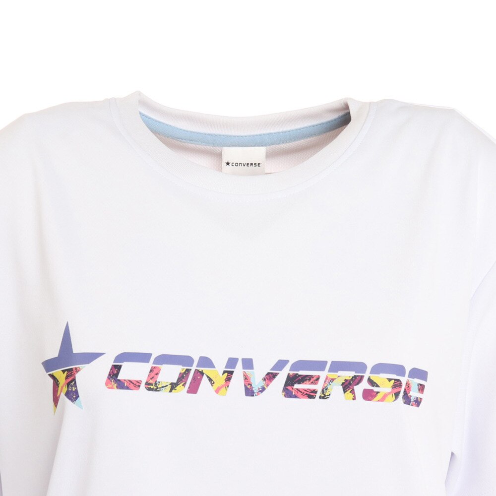 コンバース（CONVERSE）（レディース）バスケットボールウェア プリントTシャツ CB321351-1100