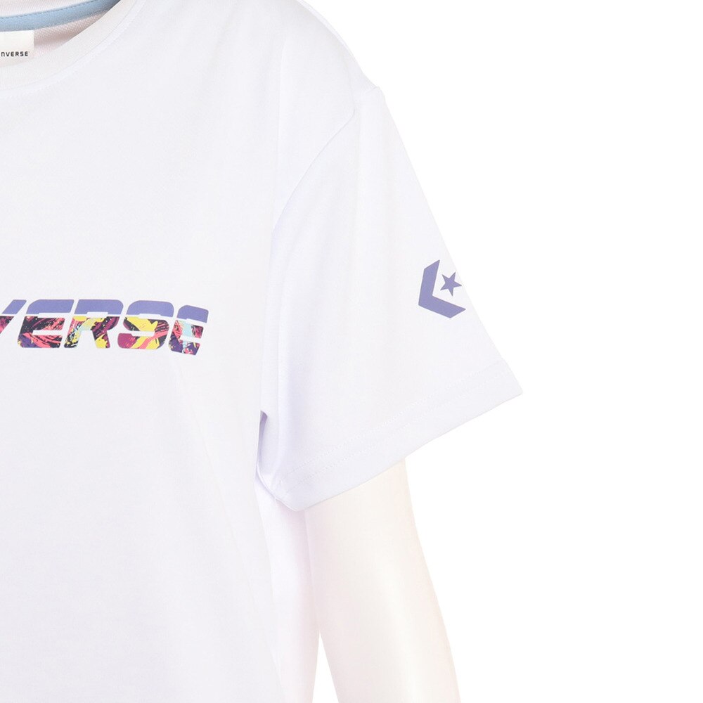 コンバース（CONVERSE）（レディース）バスケットボールウェア プリントTシャツ CB321351-1100