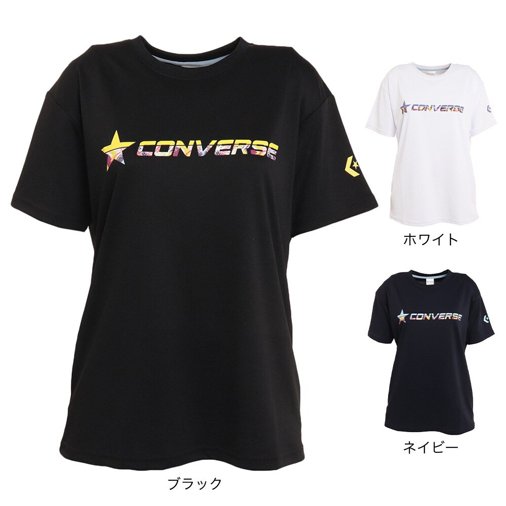 コンバース（CONVERSE）（レディース）バスケットボールウェア プリントTシャツ CB321351-1900