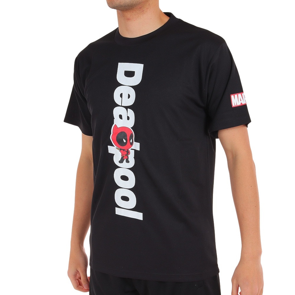マーベル（MARVEL）（メンズ）バスケットボール ウェア UVカット キャラクター デッドプール 半袖 Tシャツ DS0212011 吸汗速乾 抗菌防臭 冷感