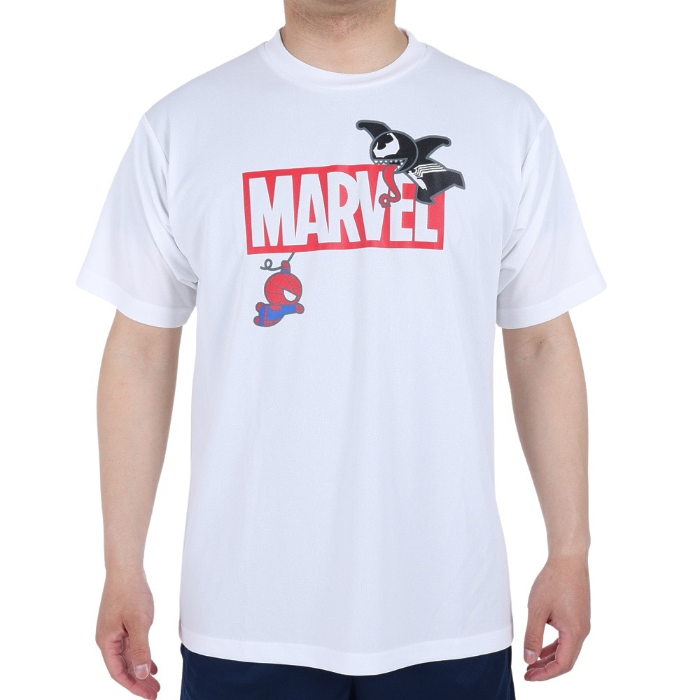 マーベル（MARVEL）（メンズ）バスケットボール ウェア UVカット キャラクター マーベル スパイダーマン&ヴェノム 半袖 Tシャツ DS0212012 吸汗速乾 冷感