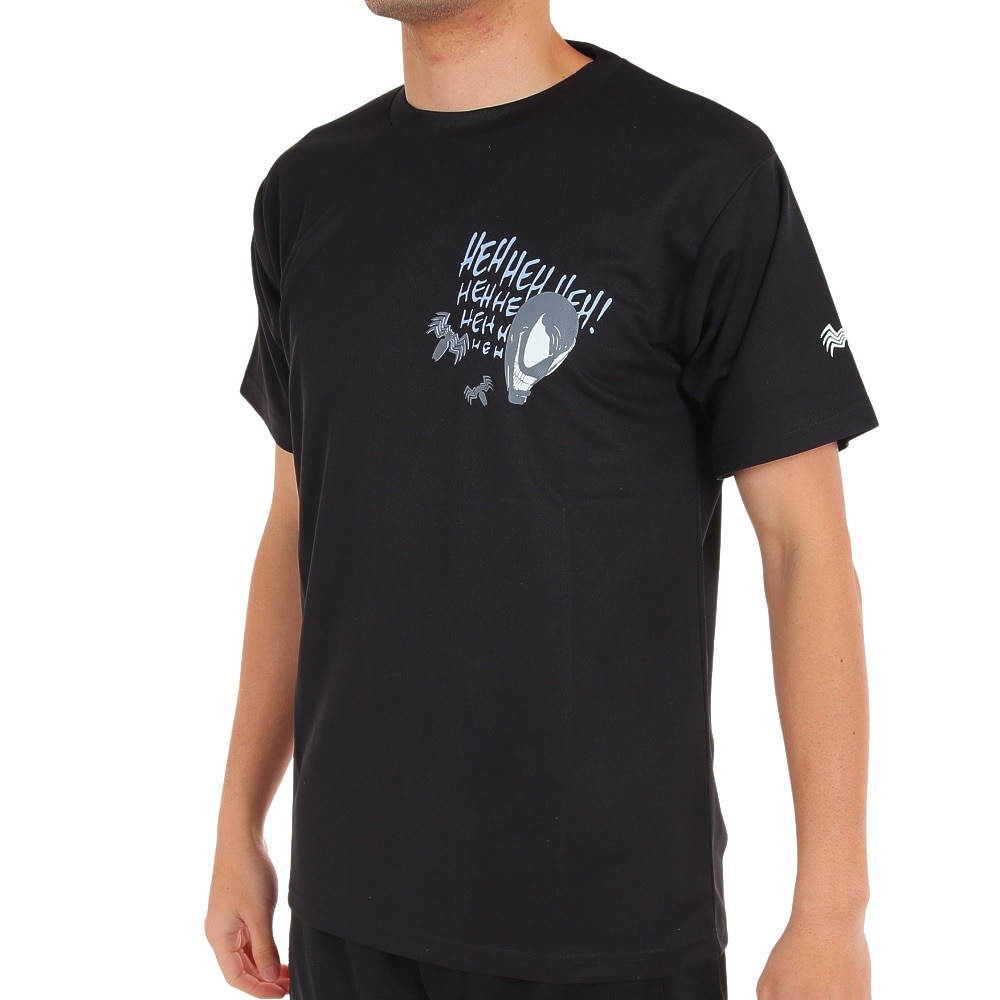 マーベル（MARVEL）（メンズ）バスケットボール ウェア UVカット キャラクター ヴェノム VENOM 半袖 Tシャツ DS0212014 吸汗速乾 抗菌防臭 冷感