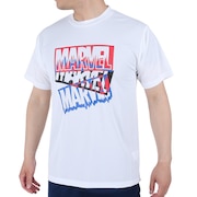 マーベル（MARVEL）（メンズ）バスケットボール ウェア UVカット キャラクター マーベル ロゴ 半袖 Tシャツ DS0212015 吸汗速乾 抗菌防臭