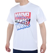 (メンズ)バスケットボール ウェア UVカット キャラクター マーベル ロゴ 半袖 Tシャツ DS0212015 吸汗速乾 抗菌防臭 冷感