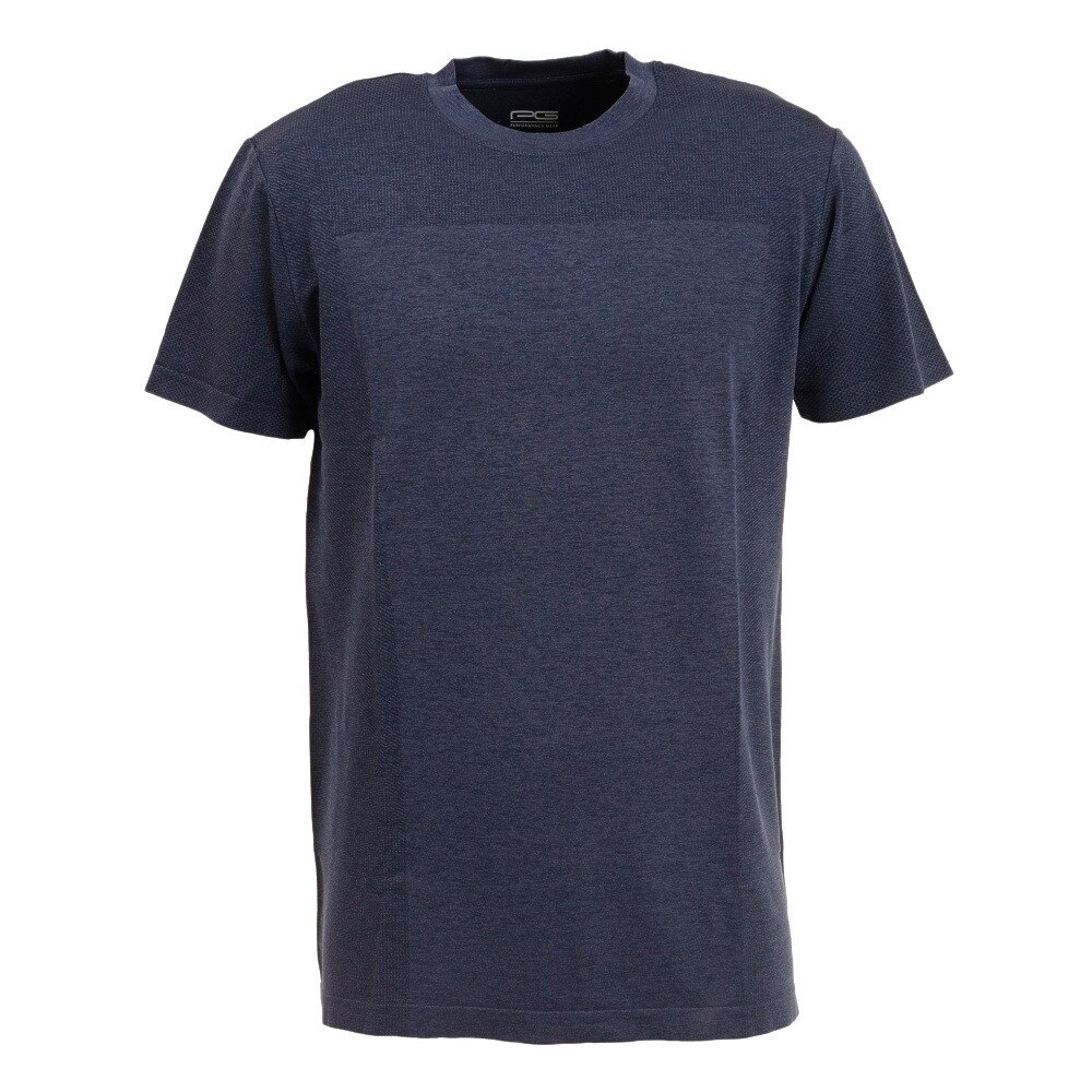 PG（メンズ）バスケットボールウェア 冷感 ジャガード半袖Tシャツ 751PG2TJ7100 NVY