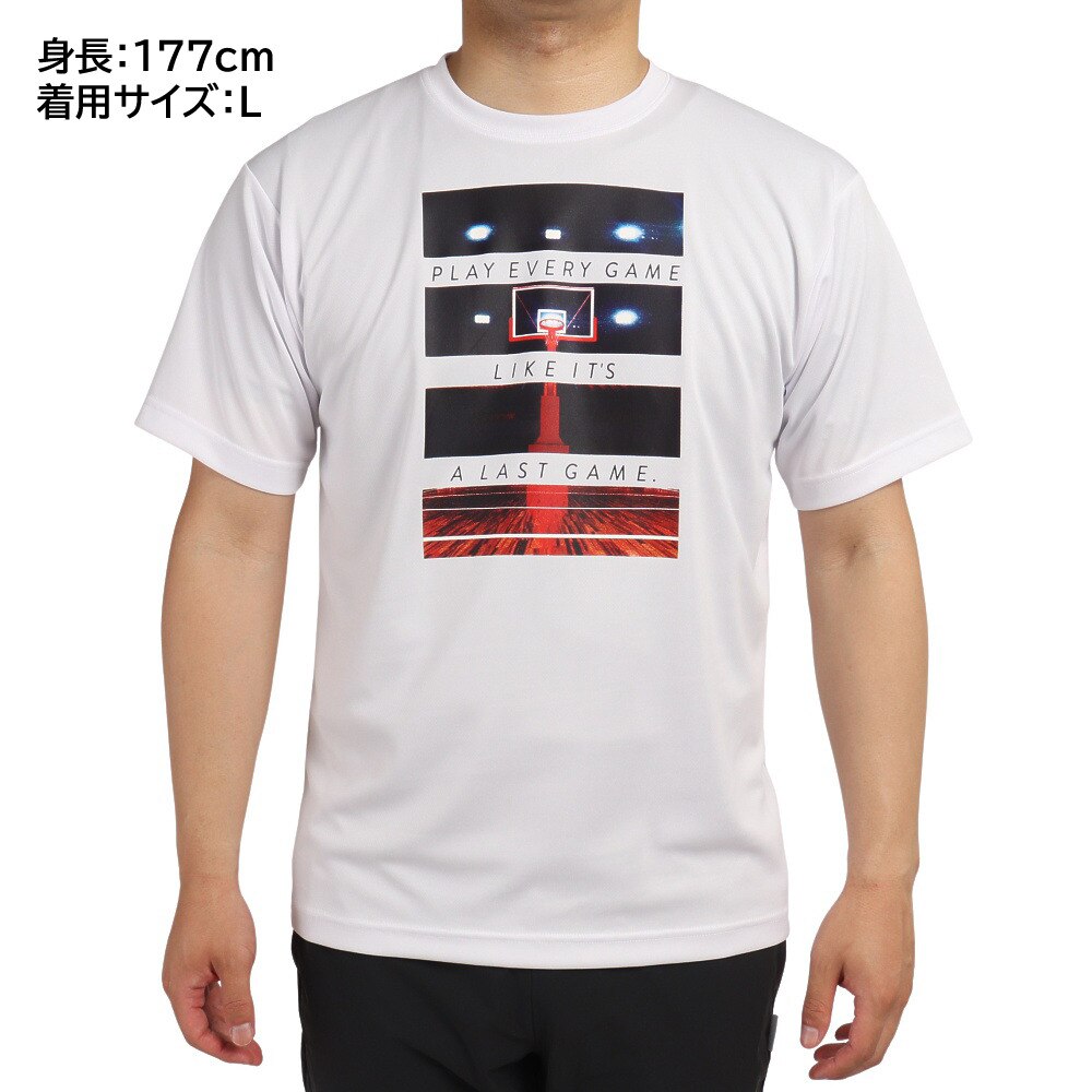エックスティーエス（XTS）（メンズ、レディース）バスケットボールウェア ドライプラス メッセージグラフィックTシャツ 751G2CD7111 WHT