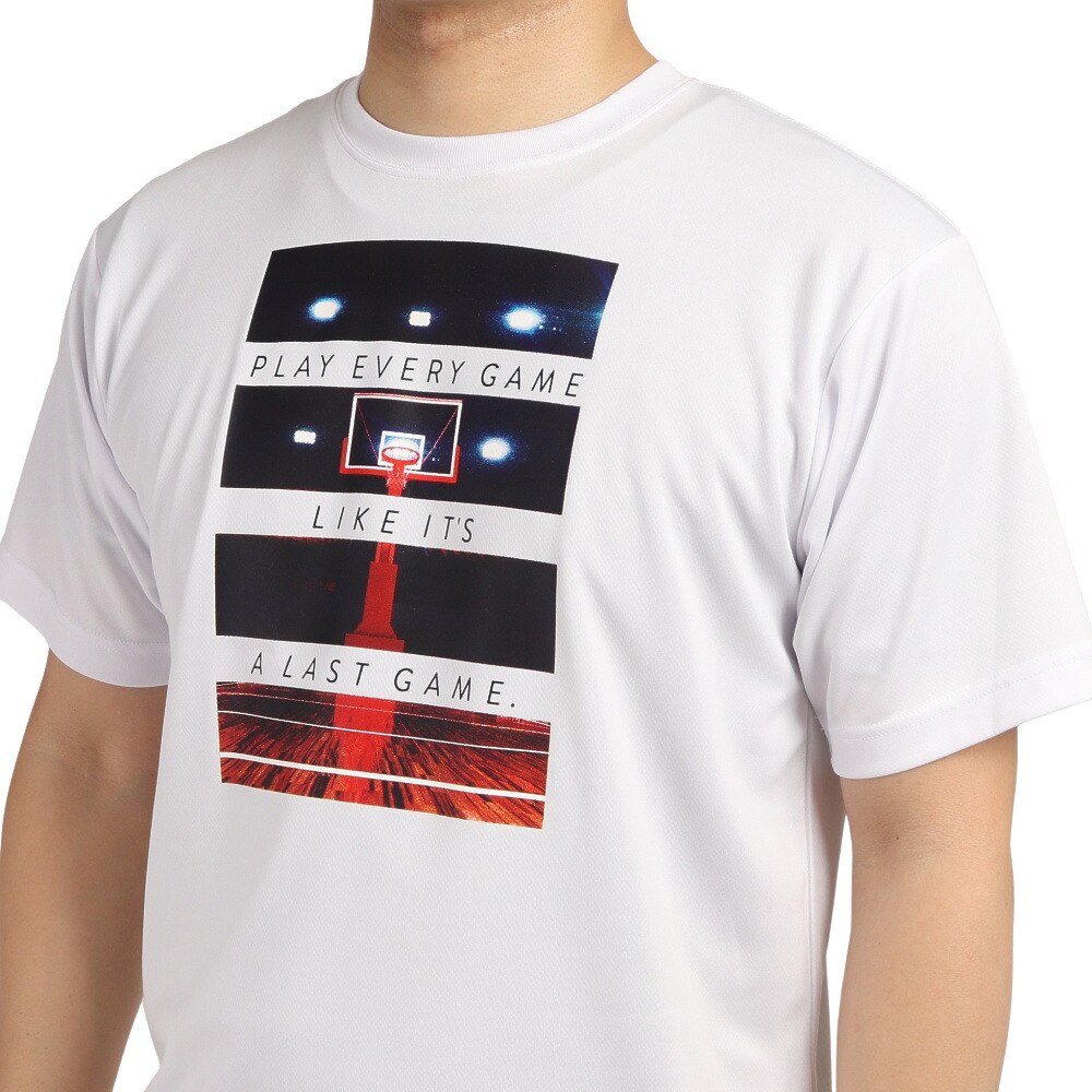 エックスティーエス（XTS）（メンズ、レディース）バスケットボールウェア ドライプラス メッセージグラフィックTシャツ 751G2CD7111 WHT