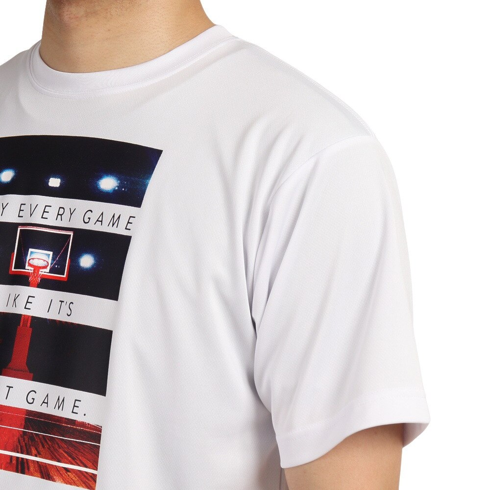 エックスティーエス（XTS）（メンズ、レディース）バスケットボールウェア ドライプラス メッセージグラフィックTシャツ 751G2CD7111 WHT