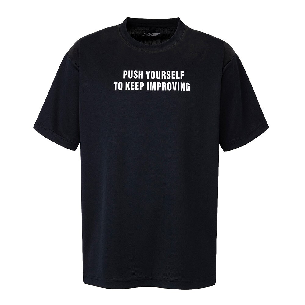 エックスティーエス（XTS）（メンズ、レディース）バスケットボールウェア ドライプラス メッセージグラフィックTシャツ 751G2CD7112 BLK