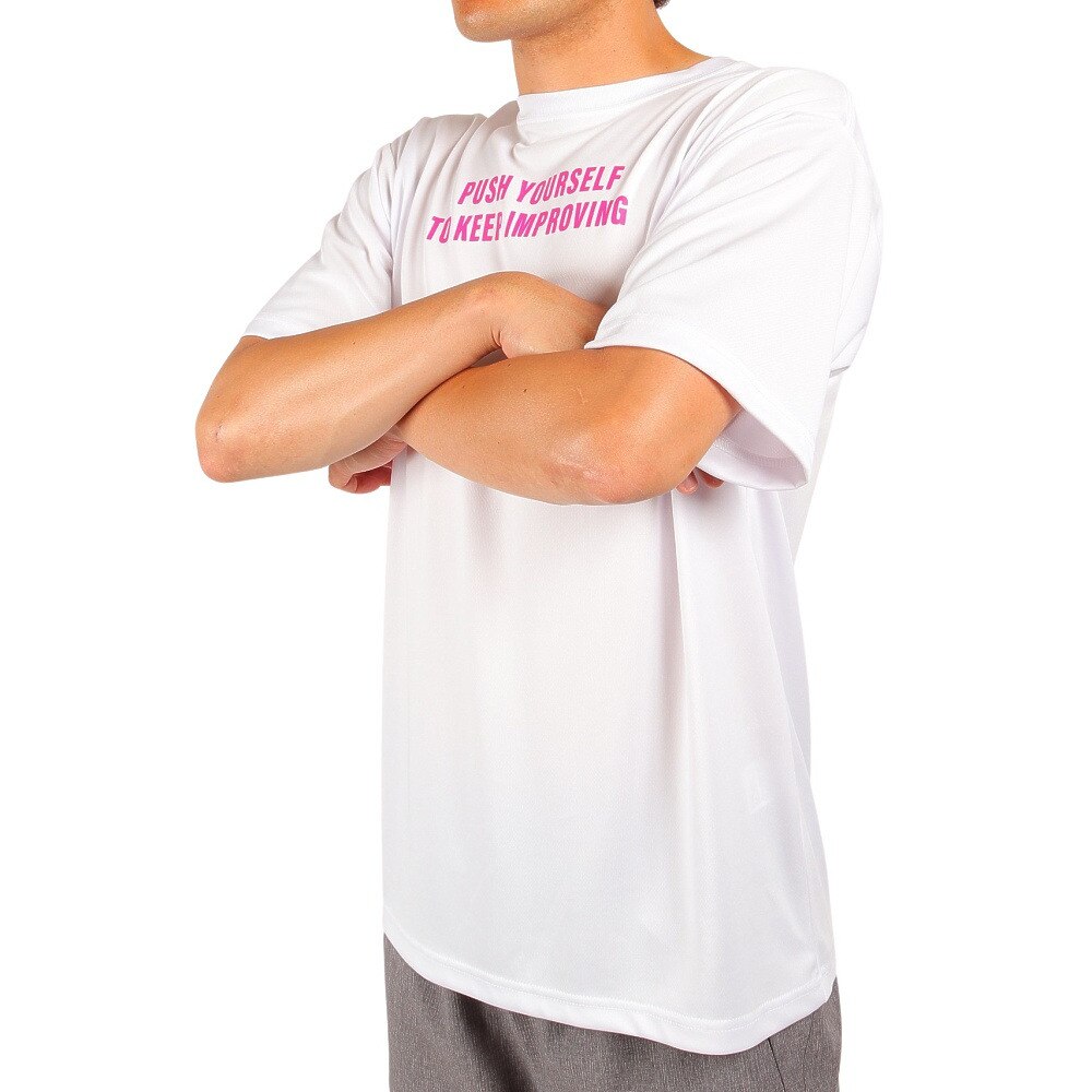 エックスティーエス（XTS）（メンズ、レディース）バスケットボールウェア ドライプラス メッセージグラフィックTシャツ 751G2CD7112 WHT