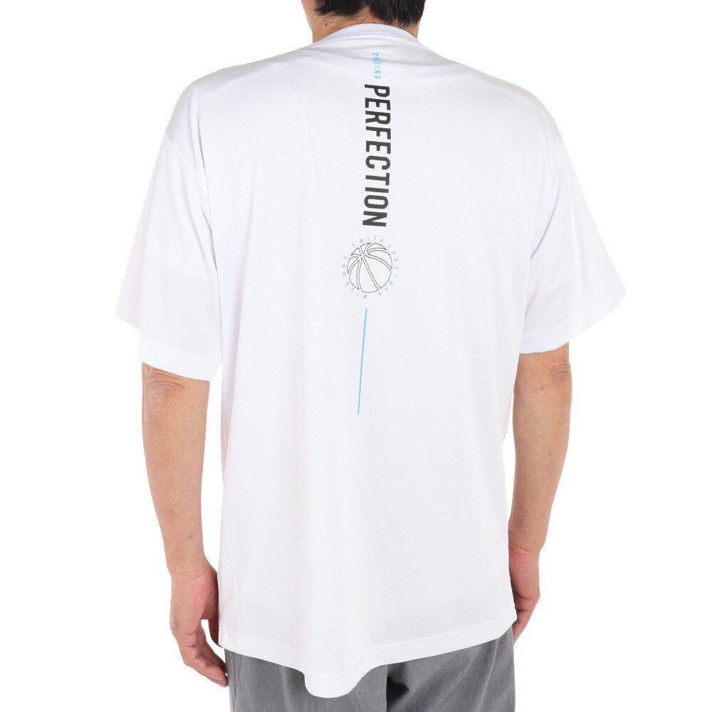 エックスティーエス（XTS）（メンズ、レディース）バスケットボールウェア ドライプラス メッセージグラフィックTシャツ 751G2CD7115 WHT
