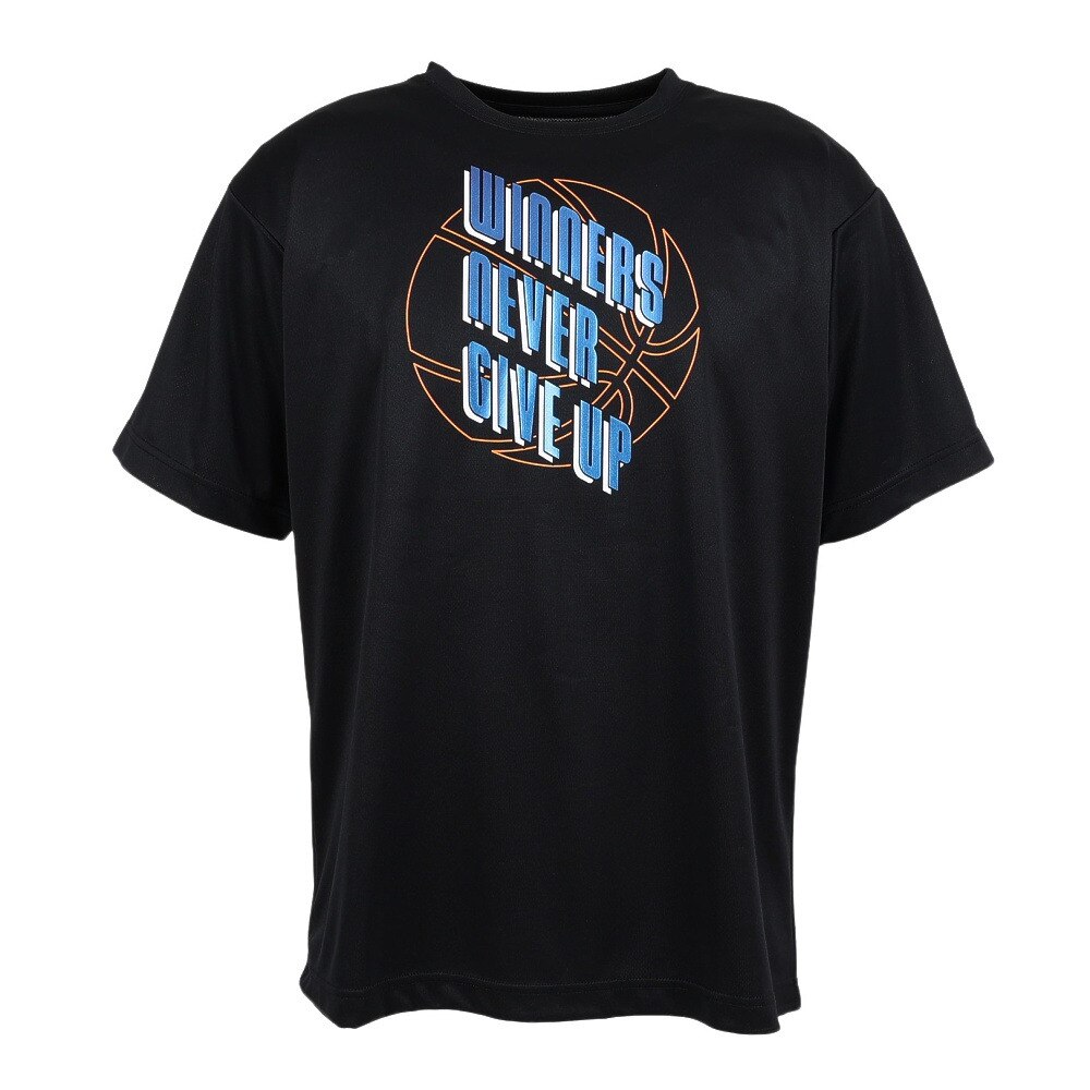 エックスティーエス（XTS）（メンズ、レディース）バスケットボールウェア ドライプラス メッセージグラフィックTシャツ 751G2CD7116 BLK