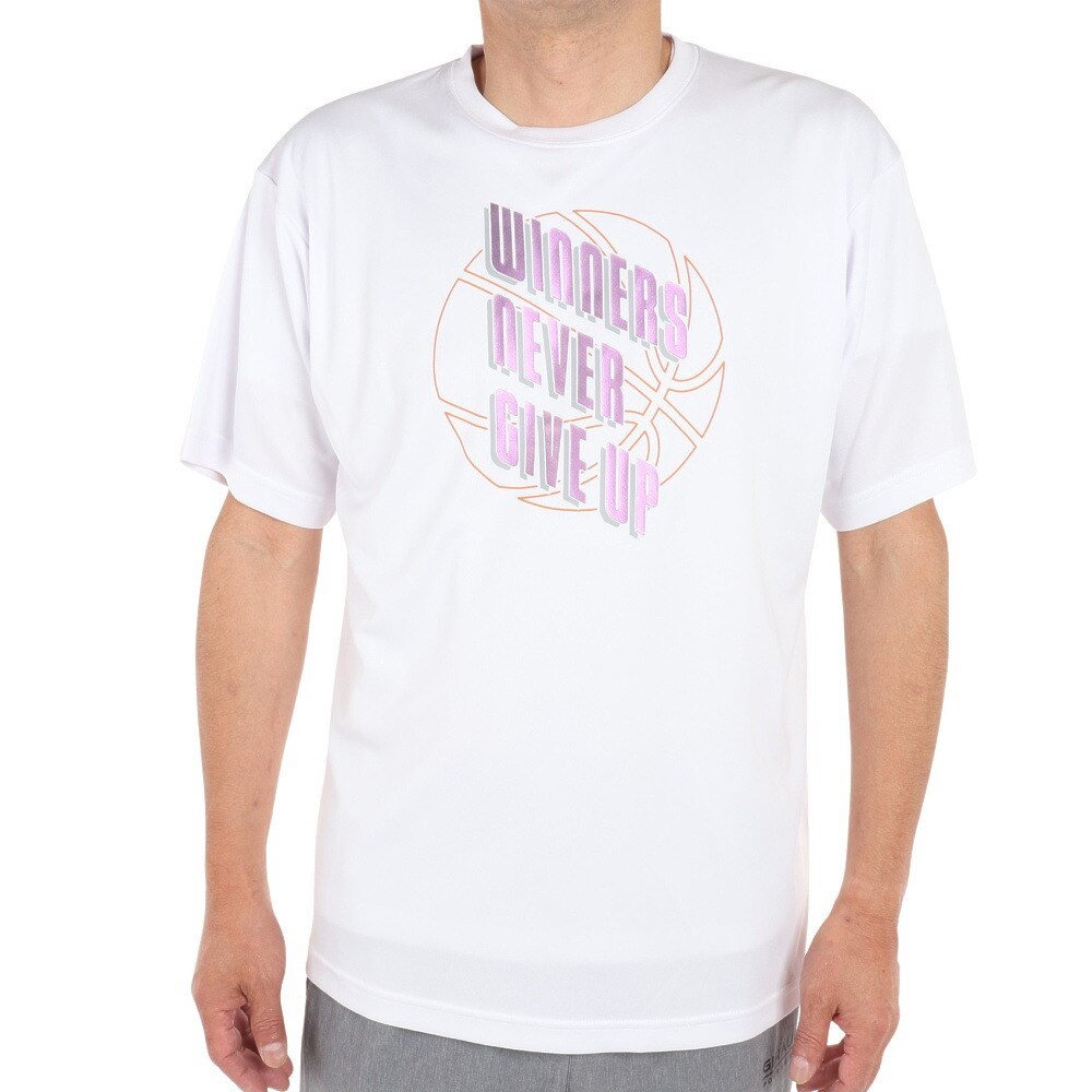エックスティーエス（XTS）（メンズ、レディース）バスケットボールウェア ドライプラス メッセージグラフィックTシャツ 751G2CD7116 WHT