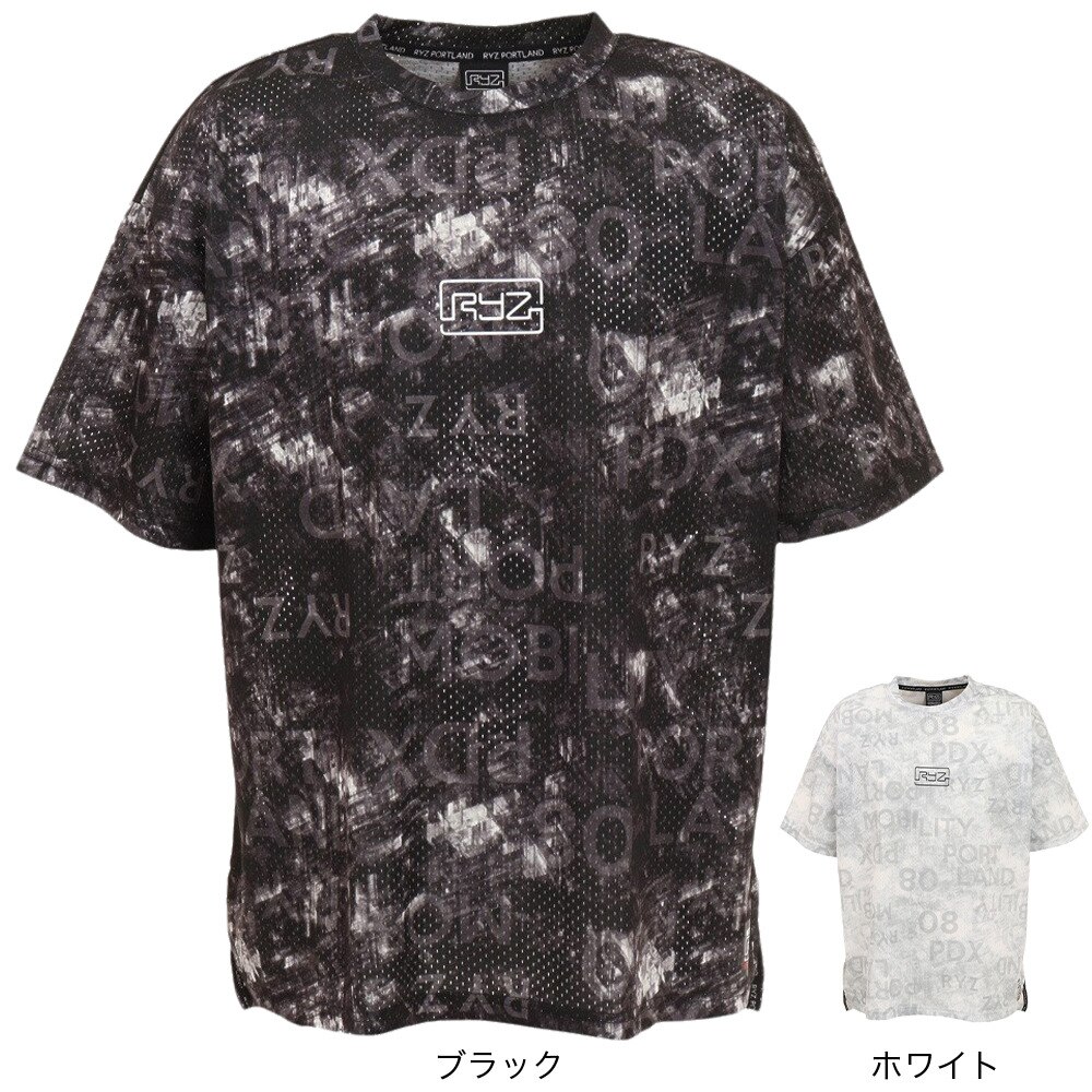 ライズ（RYZ）（メンズ）バスケットボールウェア MESH 半袖Tシャツ RZ30EG22SS7192 BLK
