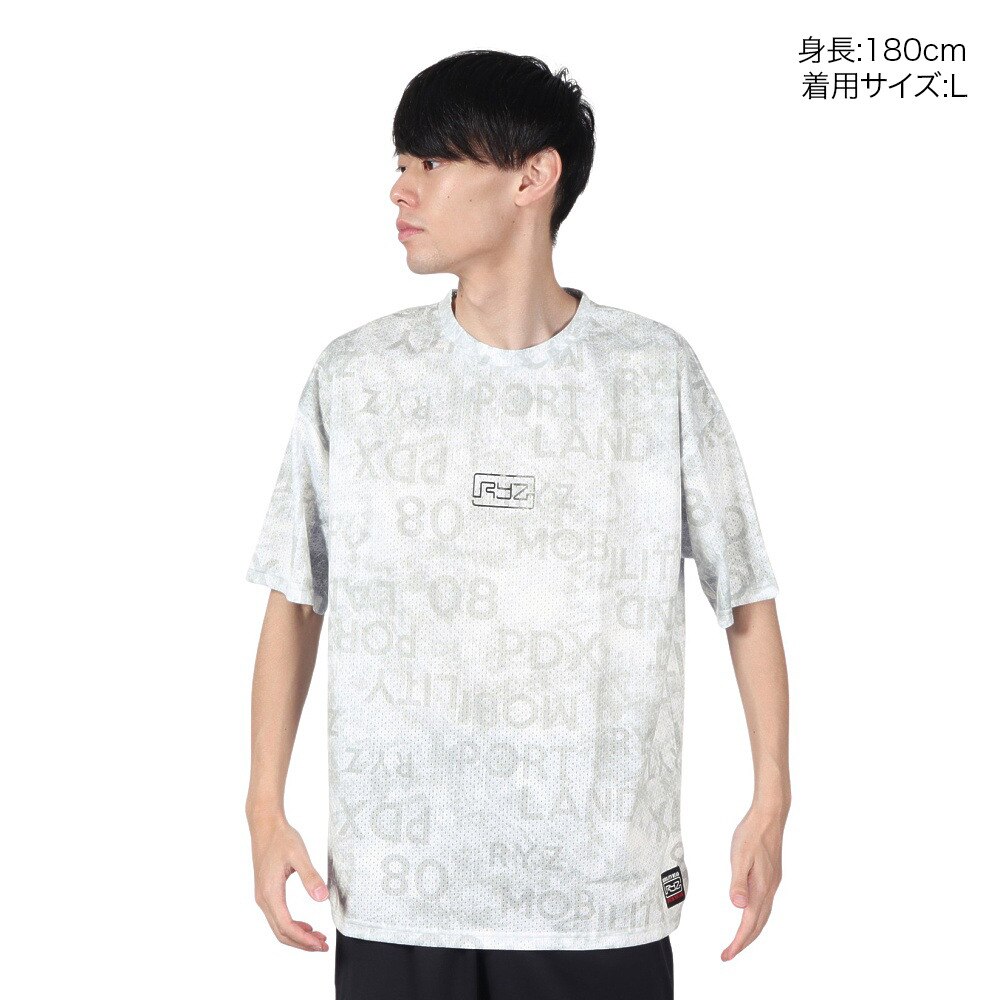 ライズ（RYZ）（メンズ）バスケットボールウェア RYZ MESH 半袖Tシャツ RZ30EG22SS7192 WHT