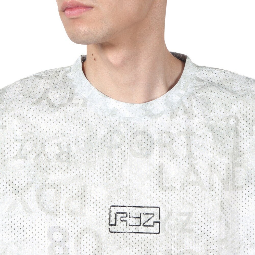ライズ（RYZ）（メンズ）バスケットボールウェア RYZ MESH 半袖Tシャツ RZ30EG22SS7192 WHT