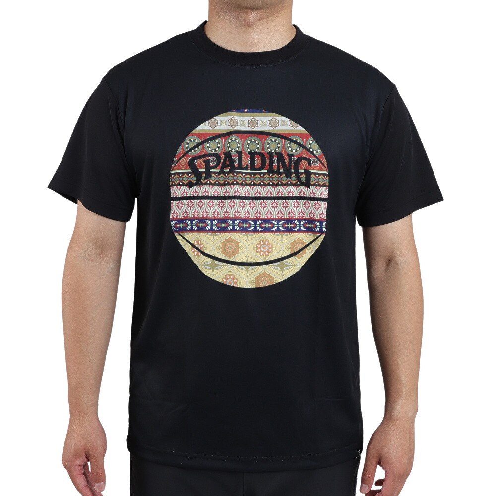 スポルディング（SPALDING）（メンズ）バスケットボールウェア UVカット Tシャツ ボヘミアンボール SMT22108
