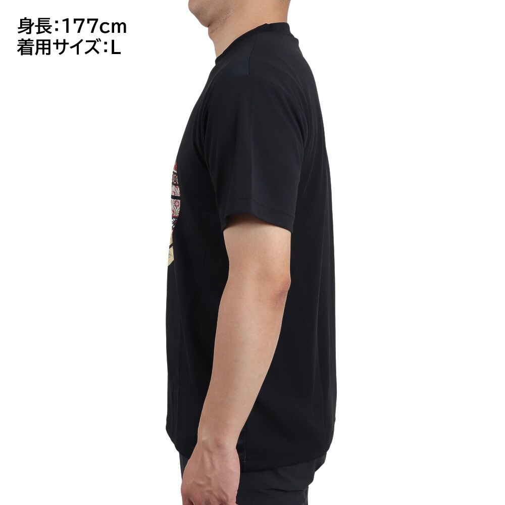 スポルディング（SPALDING）（メンズ）バスケットボールウェア UVカット Tシャツ ボヘミアンボール SMT22108