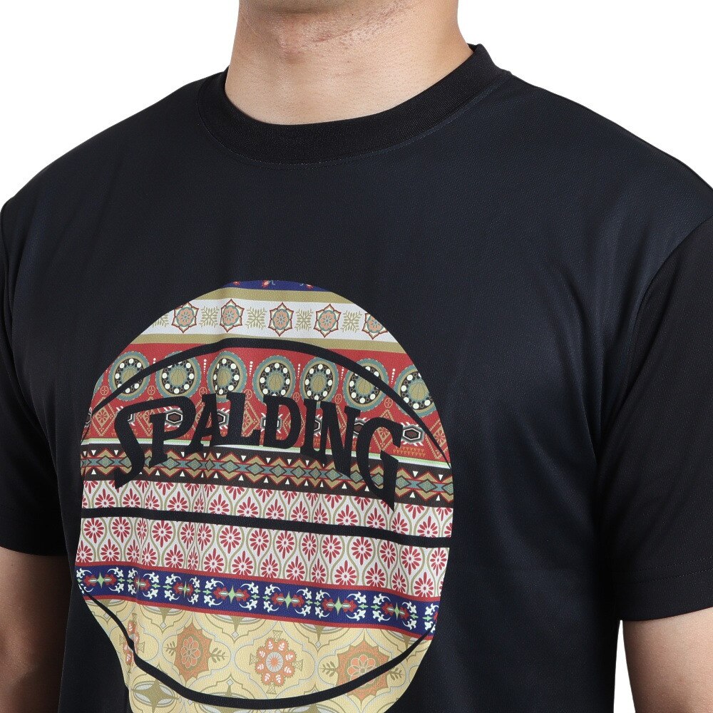 スポルディング（SPALDING）（メンズ）バスケットボールウェア UVカット Tシャツ ボヘミアンボール SMT22108