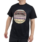 スポルディング（SPALDING）（メンズ）バスケットボールウェア UVカット Tシャツ ボヘミアンボール SMT22108