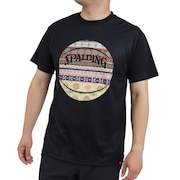 スポルディング(SPALDING)(メンズ)バスケットボールウェア UVカット Tシャツ ボヘミアンボール SMT22108