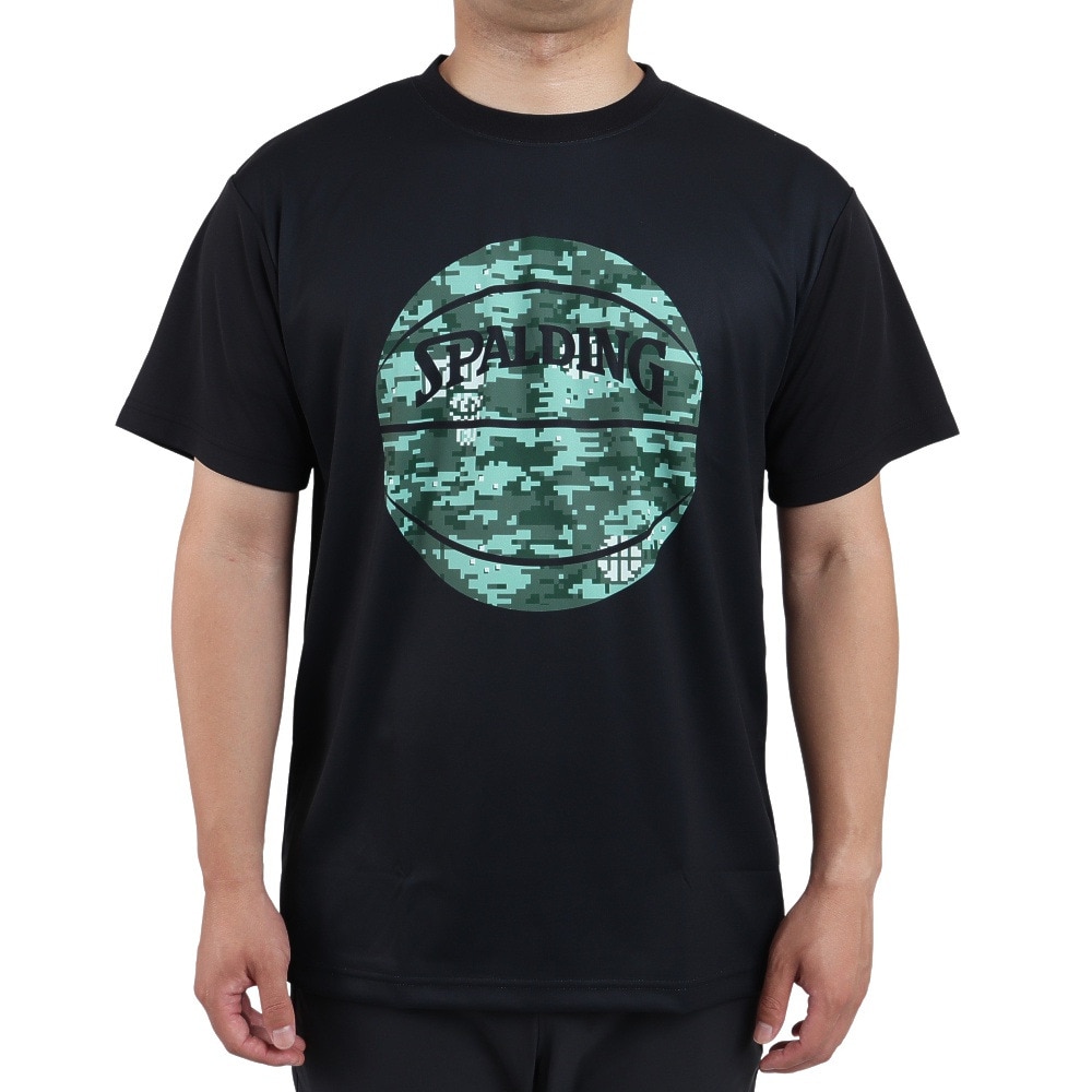 スポルディング（SPALDING）（メンズ）バスケットボールウェア UVカット Tシャツ デジカモボール SMT22112