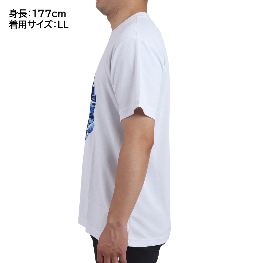 スポルディング（SPALDING）（メンズ）バスケットボールウェア UVカット Tシャツ デジカモボール SMT22112WH