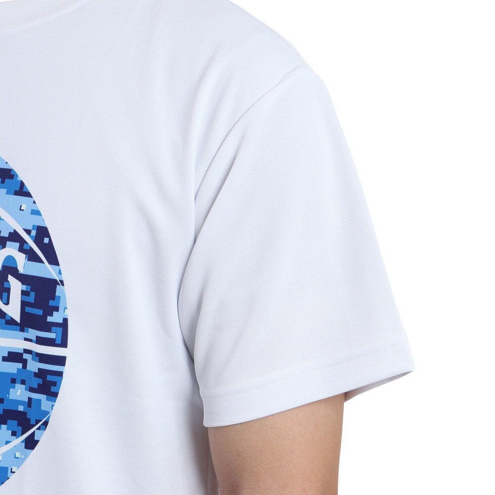 スポルディング（SPALDING）（メンズ）バスケットボールウェア UVカット Tシャツ デジカモボール SMT22112WH